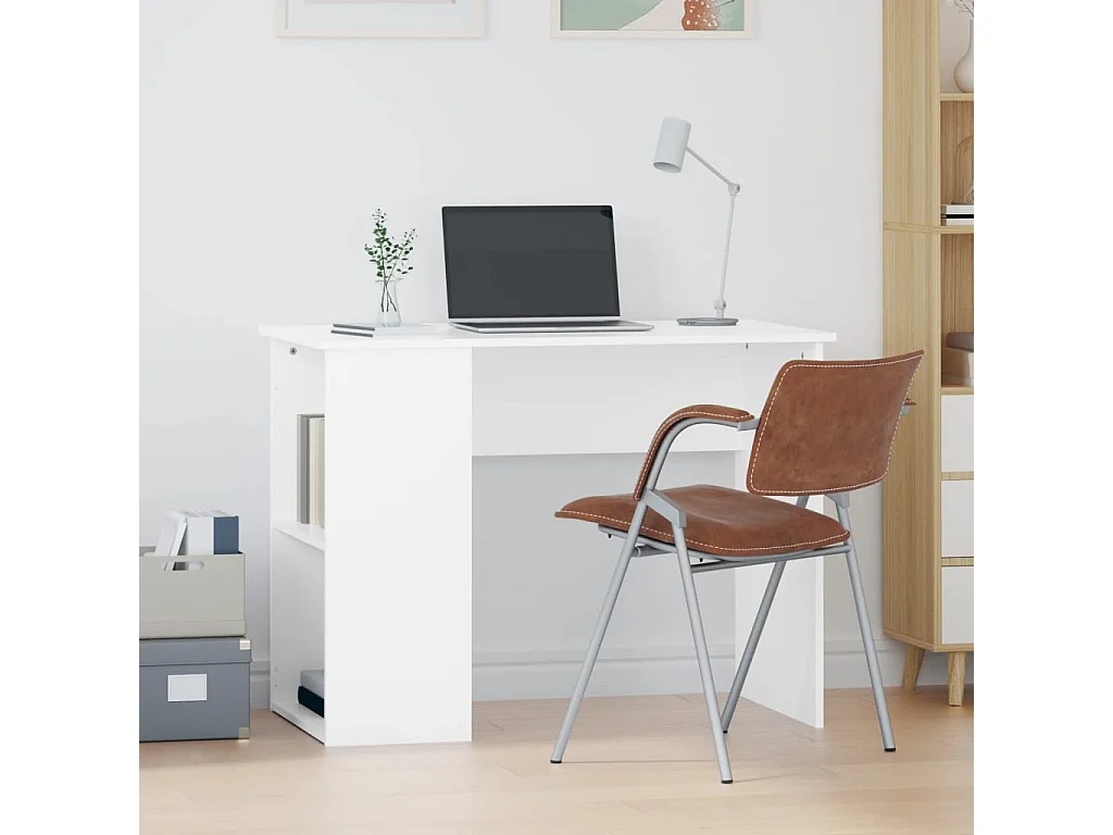 Bureau Blanc 100x55x75 cm Bois d'ingénierie