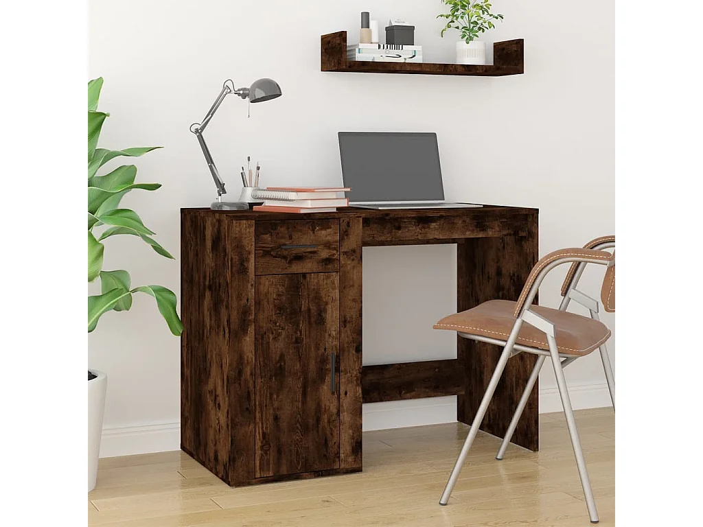Schreibtisch Räuchereiche 100x49x75 cm Holzwerkstoff
