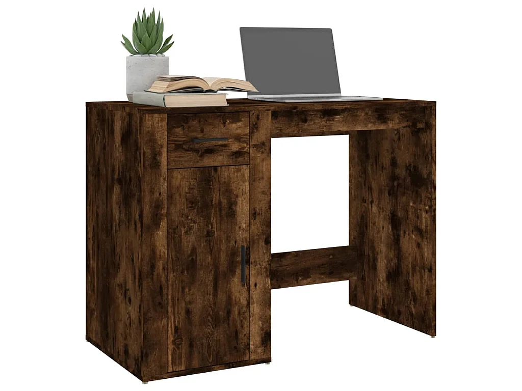 Schreibtisch Räuchereiche 100x49x75 cm Holzwerkstoff