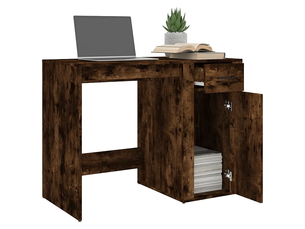 Schreibtisch Räuchereiche 100x49x75 cm Holzwerkstoff