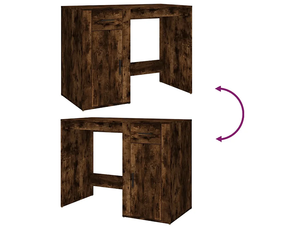 Schreibtisch Räuchereiche 100x49x75 cm Holzwerkstoff