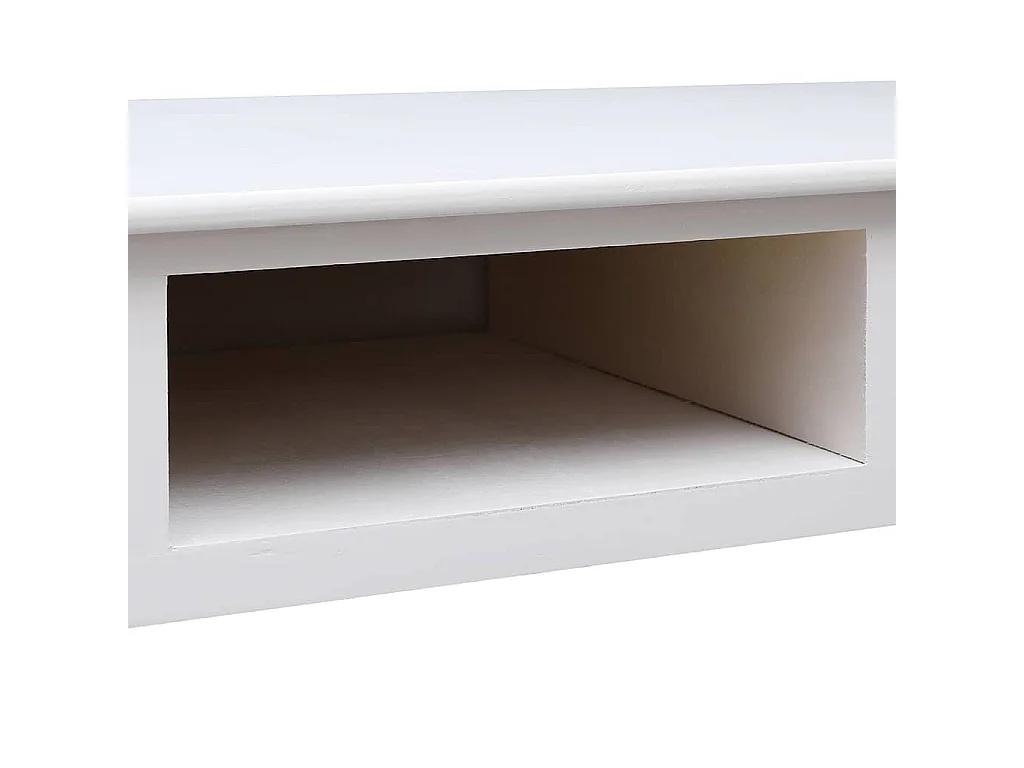 Buffet Blanc 108x45x76 cm Bois de Paulownia massif
