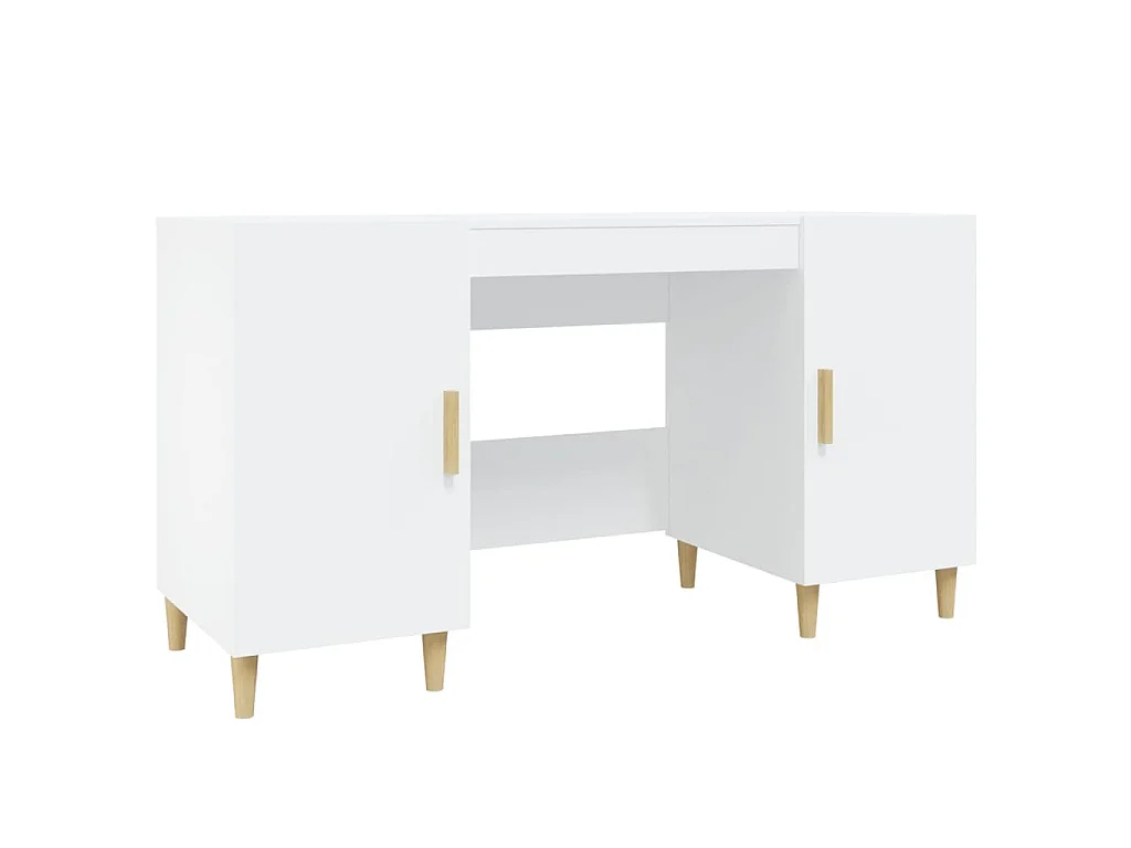 Bureau Blanc 140x50x75 cm Bois d'ingénierie