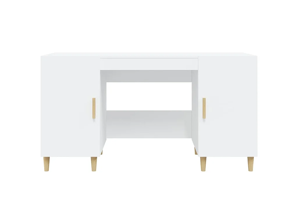Bureau Blanc 140x50x75 cm Bois d'ingénierie