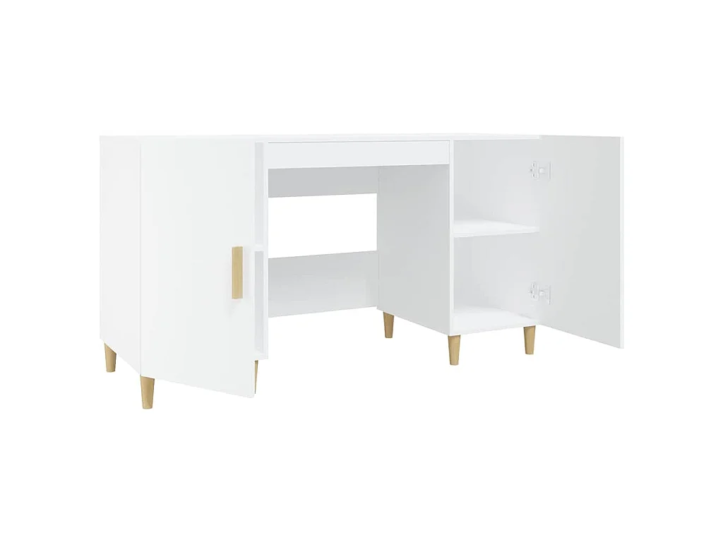 Bureau Blanc 140x50x75 cm Bois d'ingénierie
