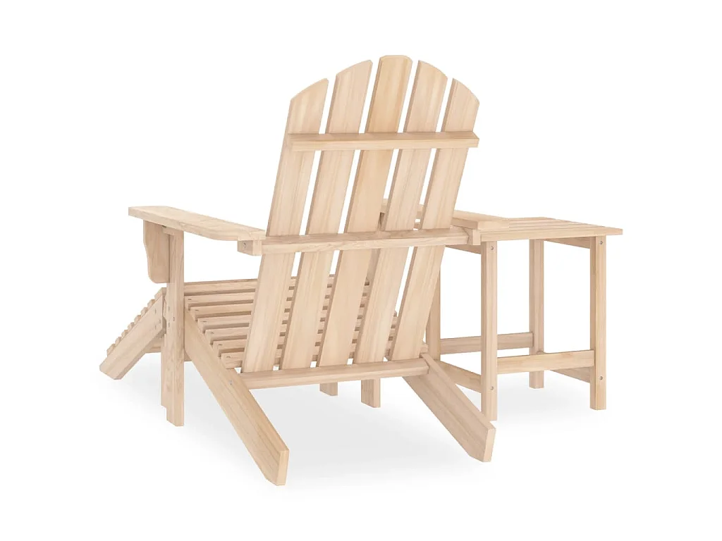 Cadeira de jardim Adirondack c/ otomano e mesa abeto maciço