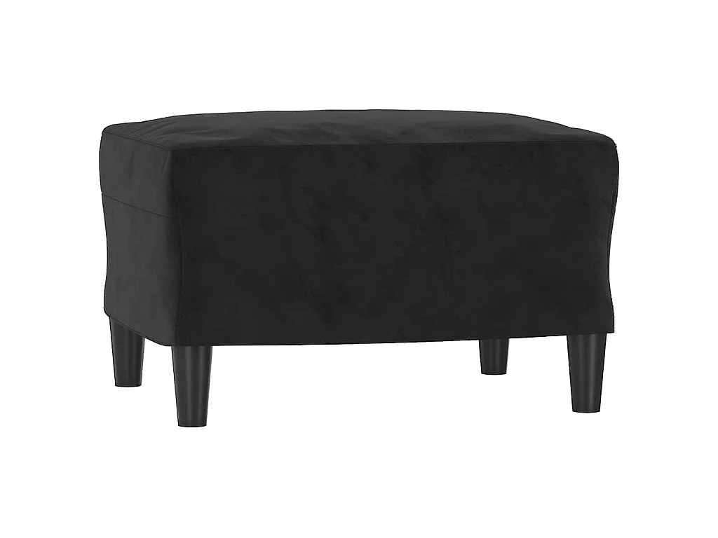 Ensemble de canapés 3 pcs avec coussins noir velours