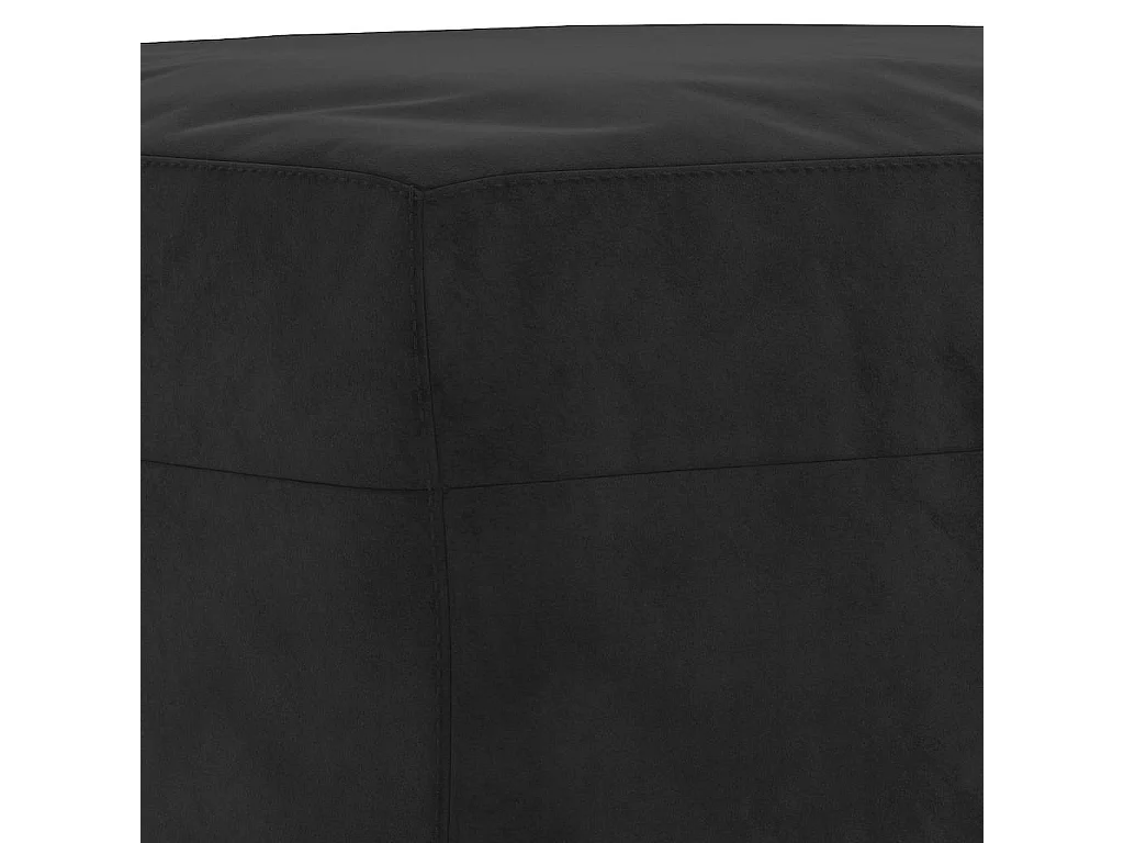 Ensemble de canapés 3 pcs avec coussins noir velours