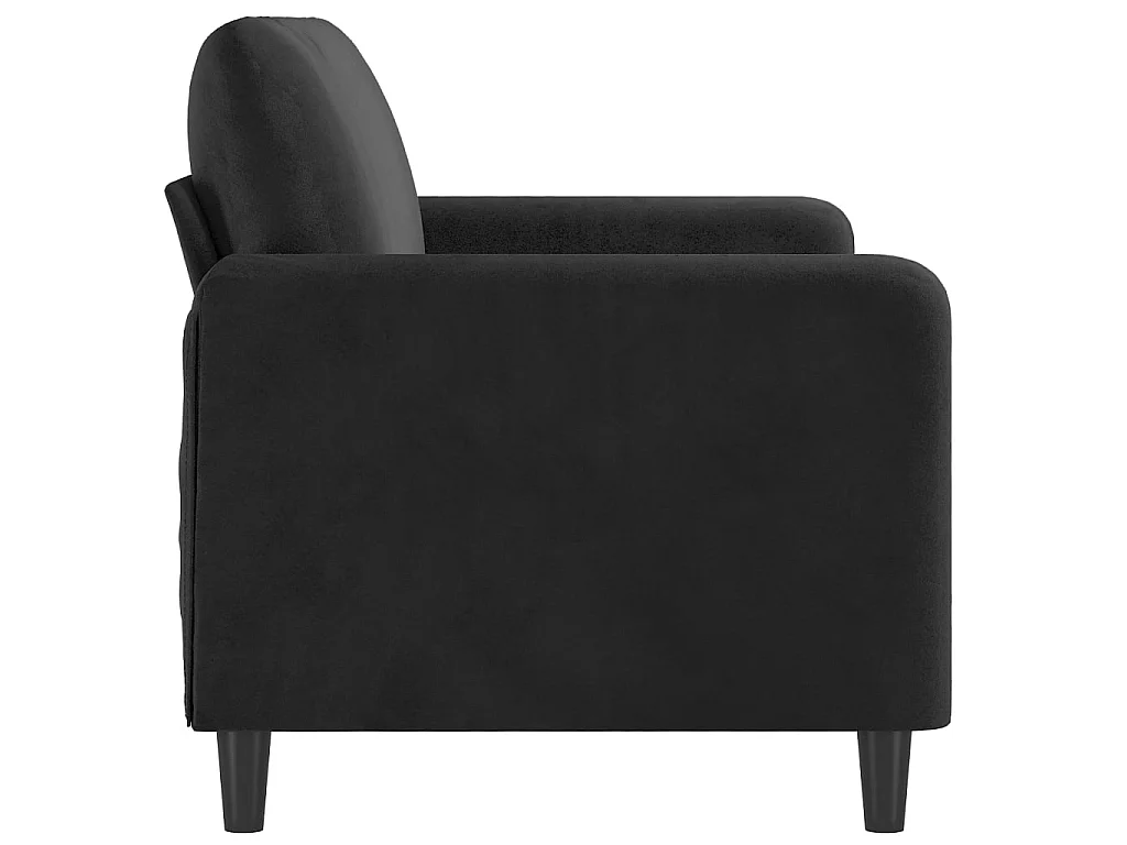 Canapé à 2 places Noir 140 cm Velours