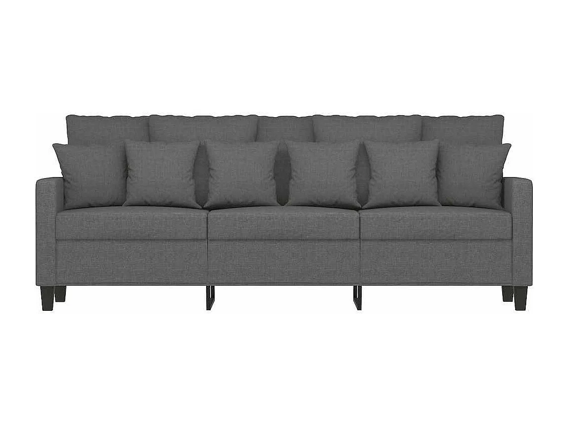 Canapé à 3 places Gris foncé 180 cm Tissu