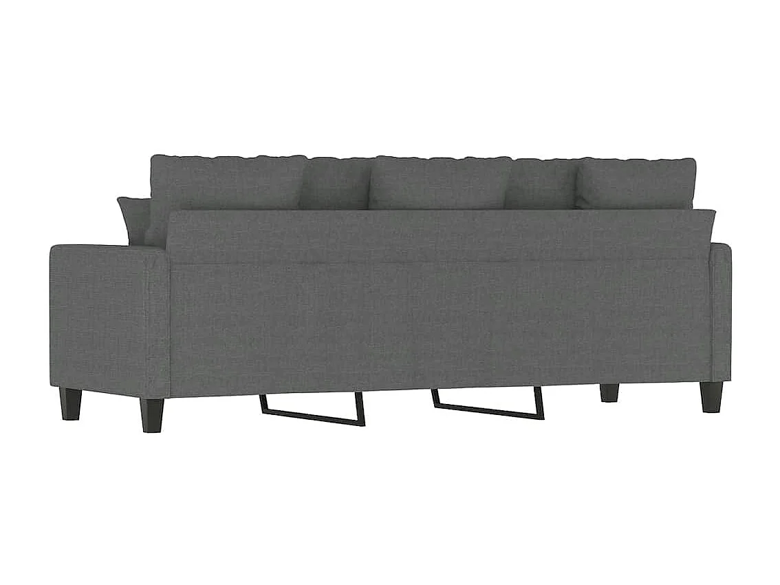 Canapé à 3 places Gris foncé 180 cm Tissu