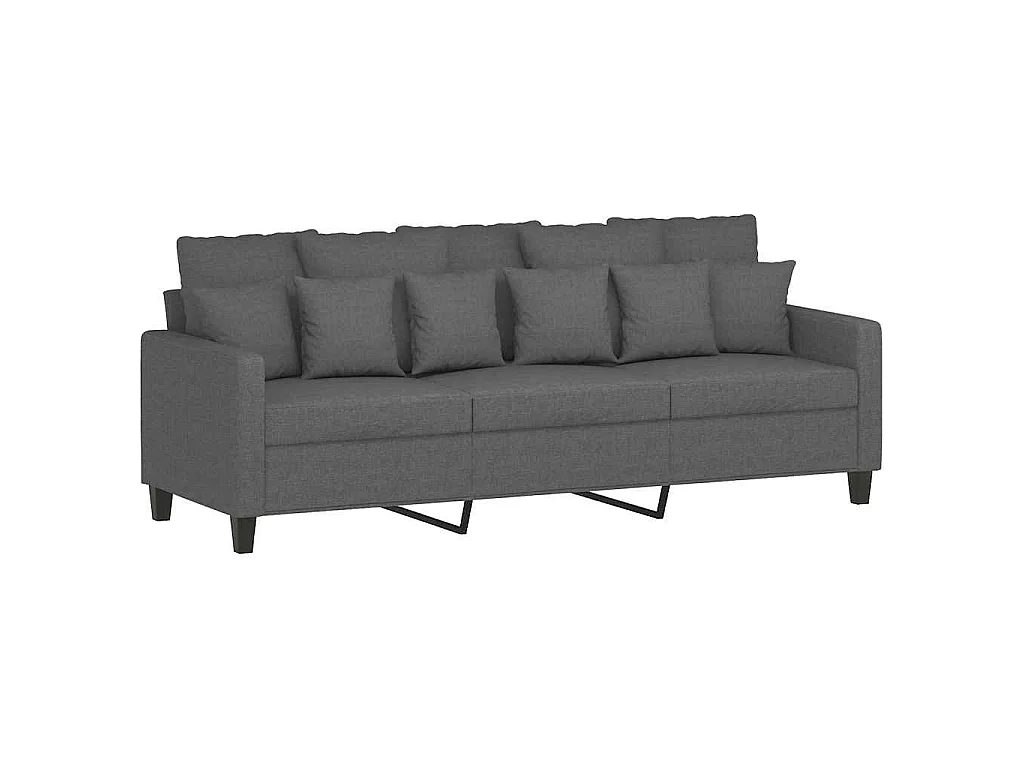 3-Sitzer-Sofa Dunkelgrau 180 cm Stoff