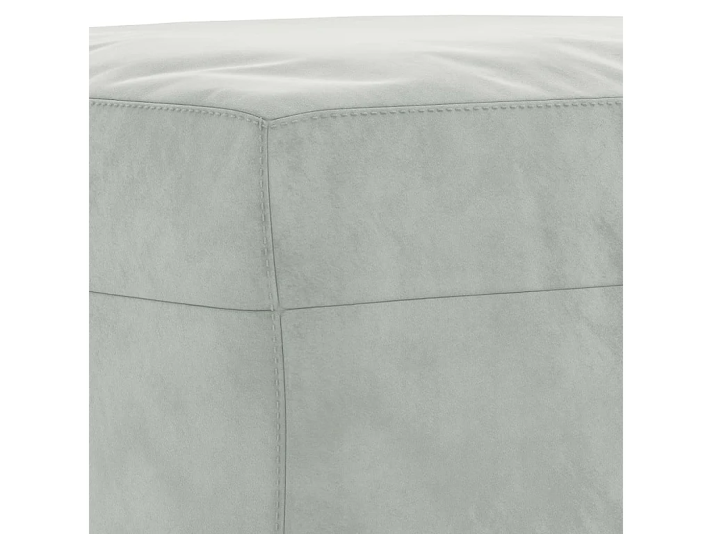 Ensemble de canapés 3 pcs avec coussins gris clair velours