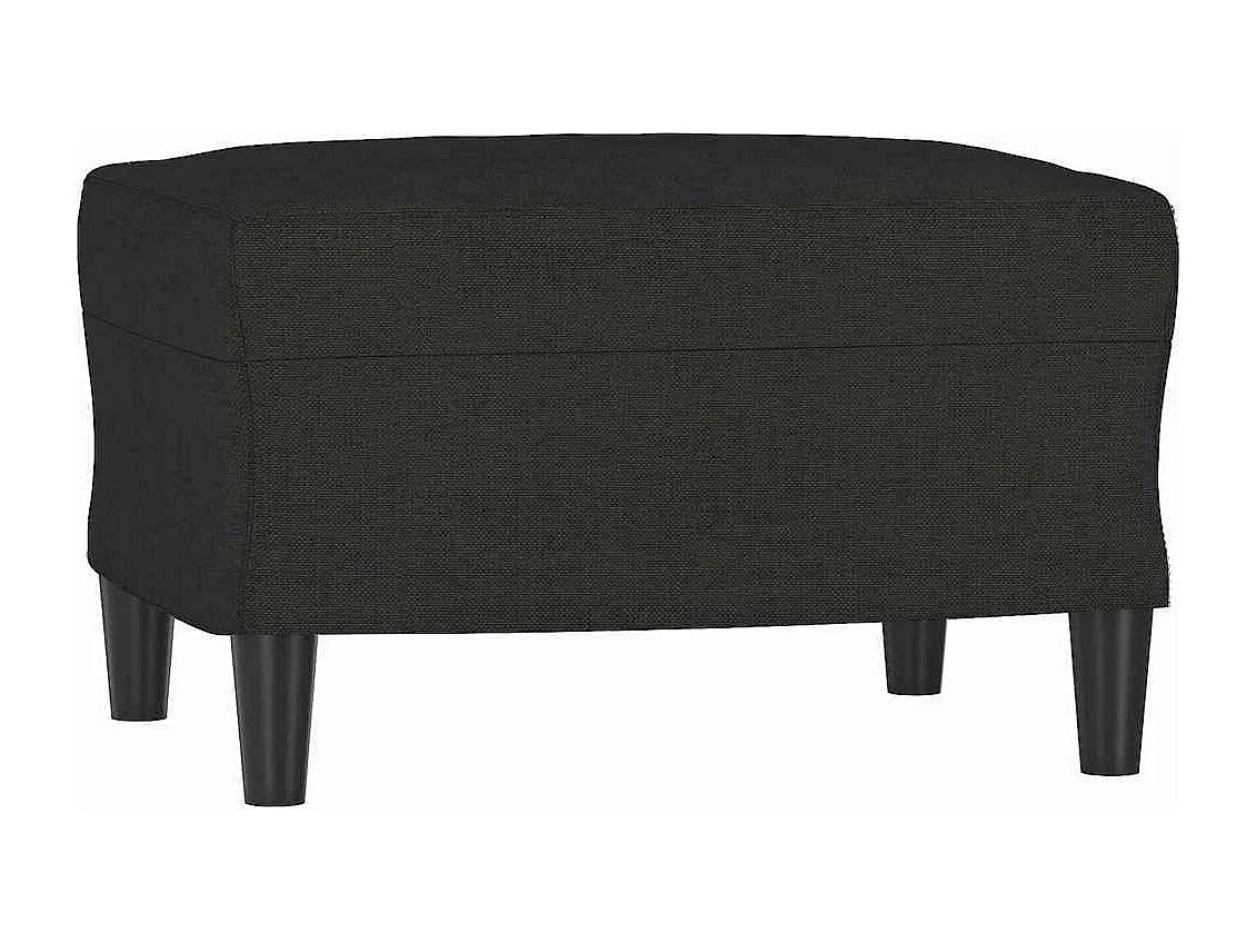 Sillón con taburete tela negro 60 cm