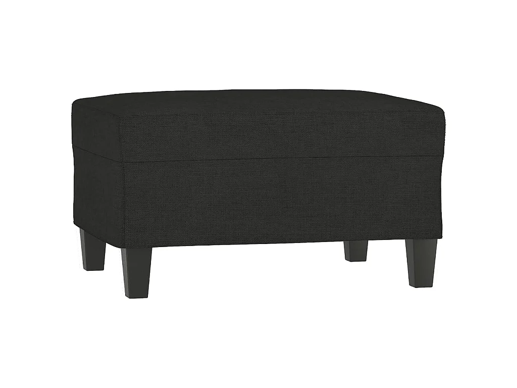 Ensemble de canapés 4 pcs avec coussins noir tissu