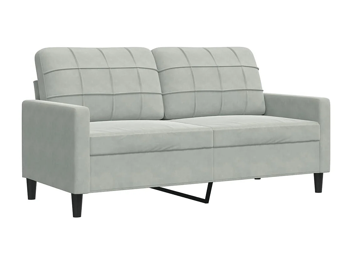 Ensemble de canapés 3 pcs avec coussins Gris clair Velours
