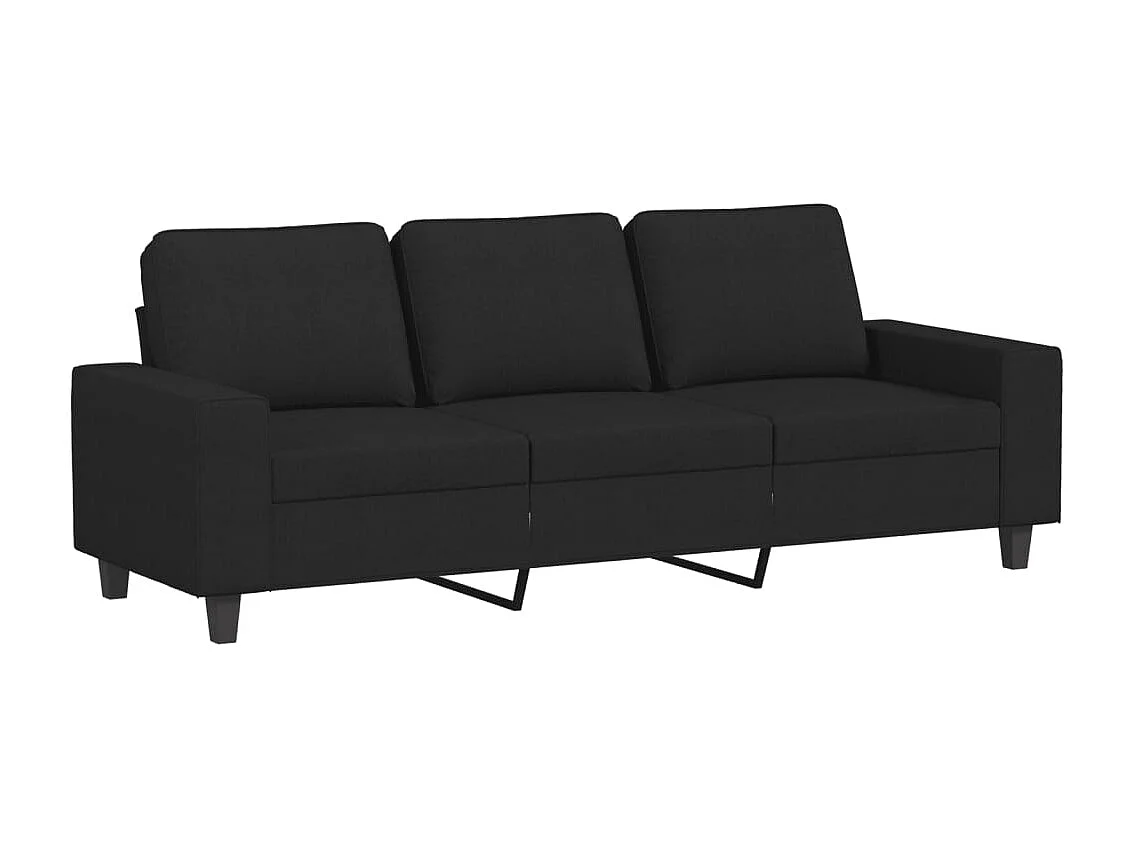 Set di Divani 2 pz Nero in Tessuto