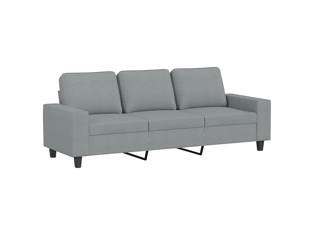 3-Sitzer-Sofa Hellgrau 180 cm Stoff