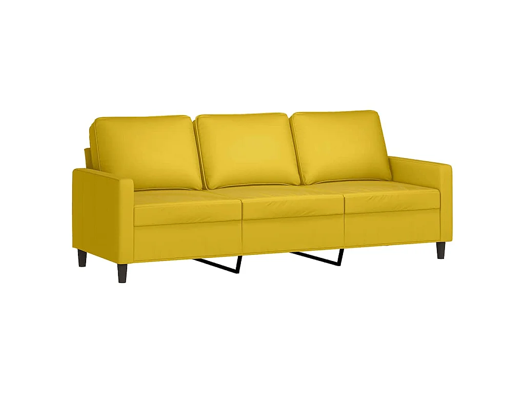 Juego de sofás con cojines 2 piezas terciopelo amarillo
