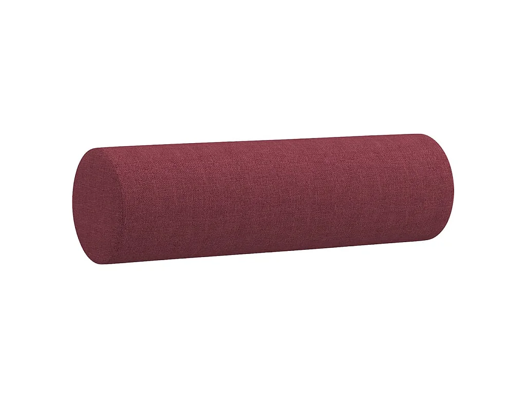 2-Sitzer-Sofa mit Zierkissen Weinrot 140 cm Stoff