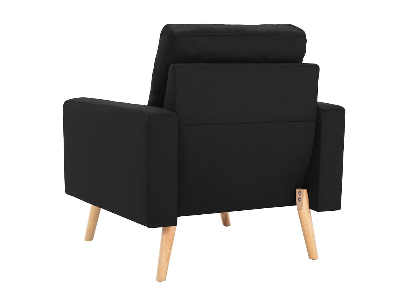 Ensemble de canapés 2 pcs Tissu Noir