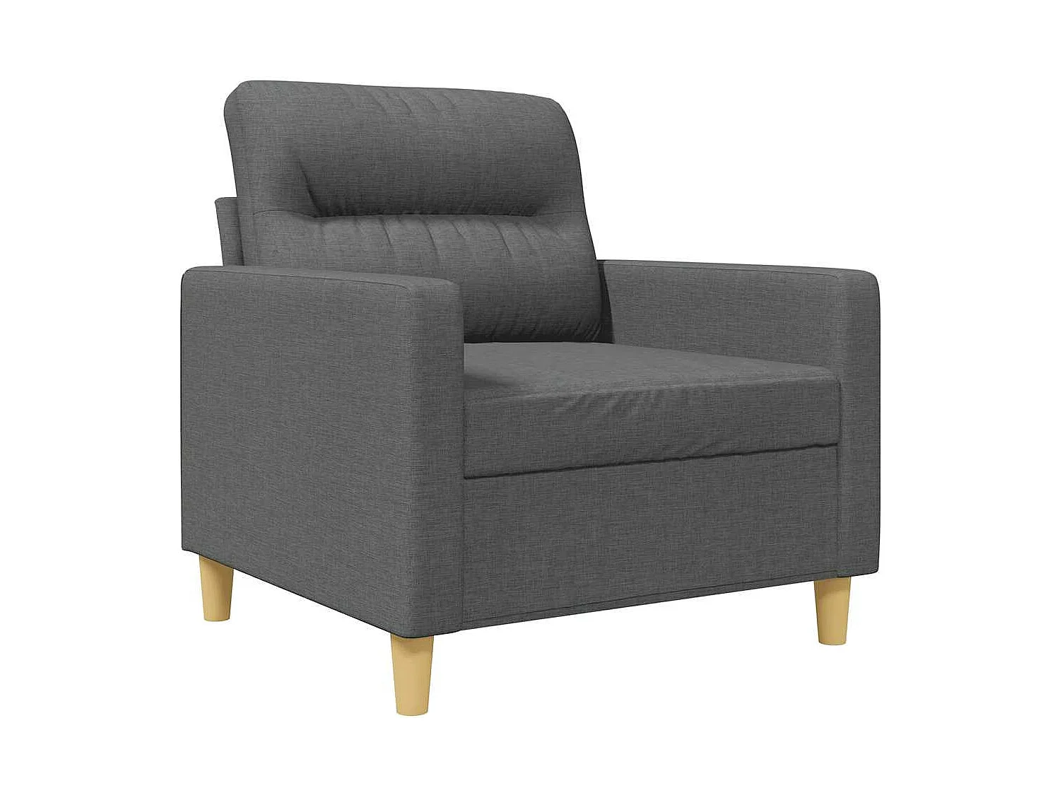 Fauteuil Gris foncé 60 cm Tissu