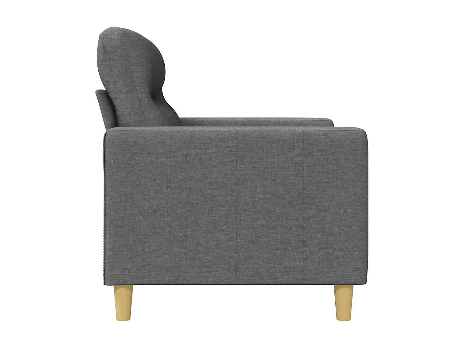 Fauteuil Gris foncé 60 cm Tissu