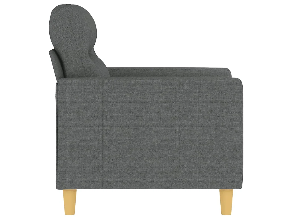 Fauteuil Gris foncé 60 cm Tissu