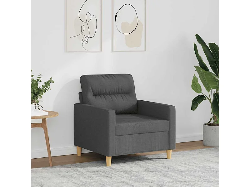 Fauteuil Gris foncé 60 cm Tissu