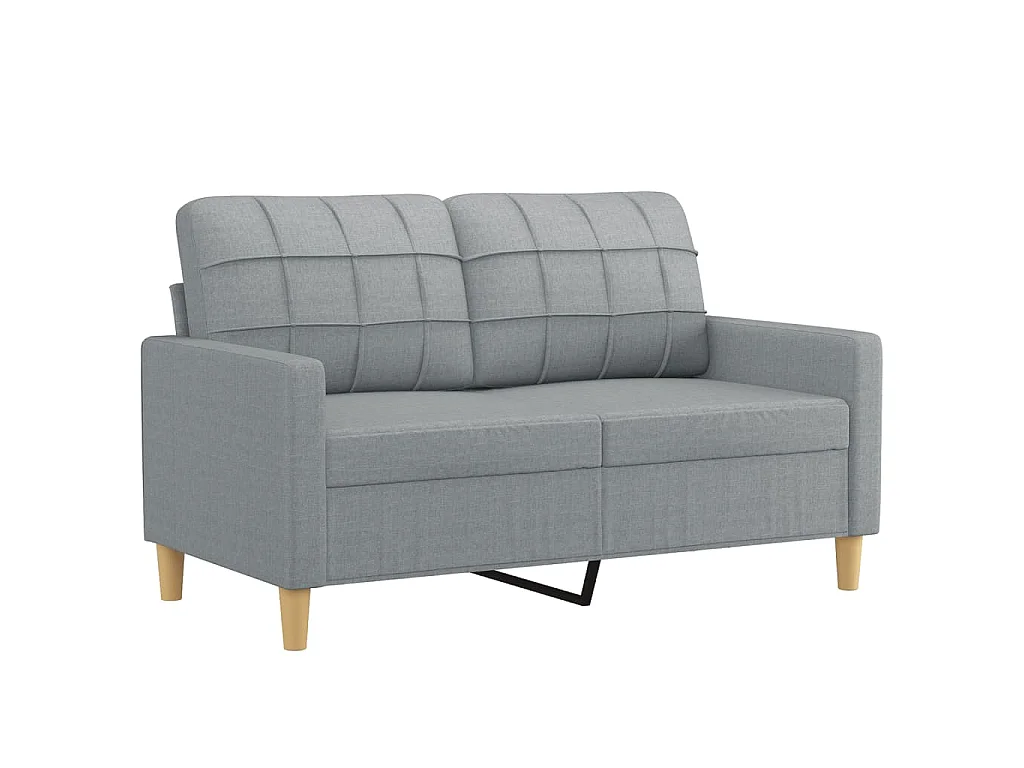 Ensemble de canapés 4 pcs avec coussins Gris clair Tissu