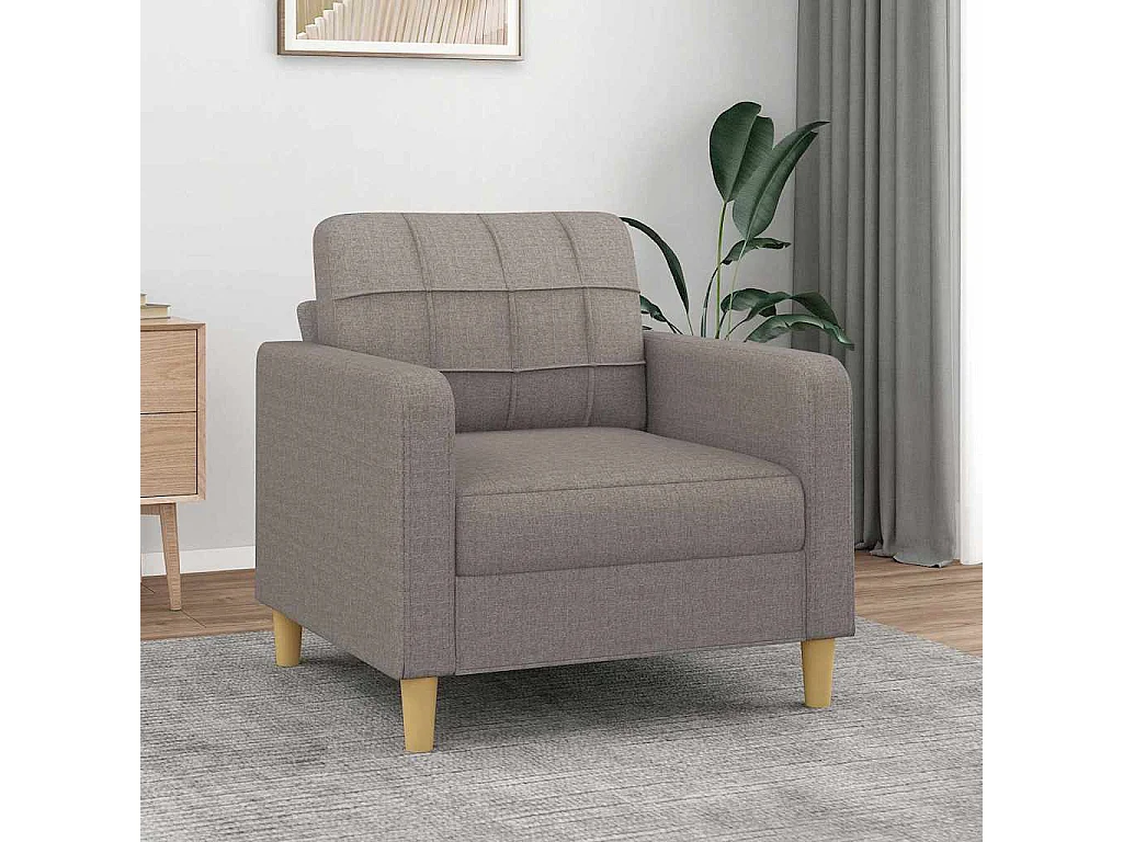 Fauteuil Taupe 60 cm Tissu