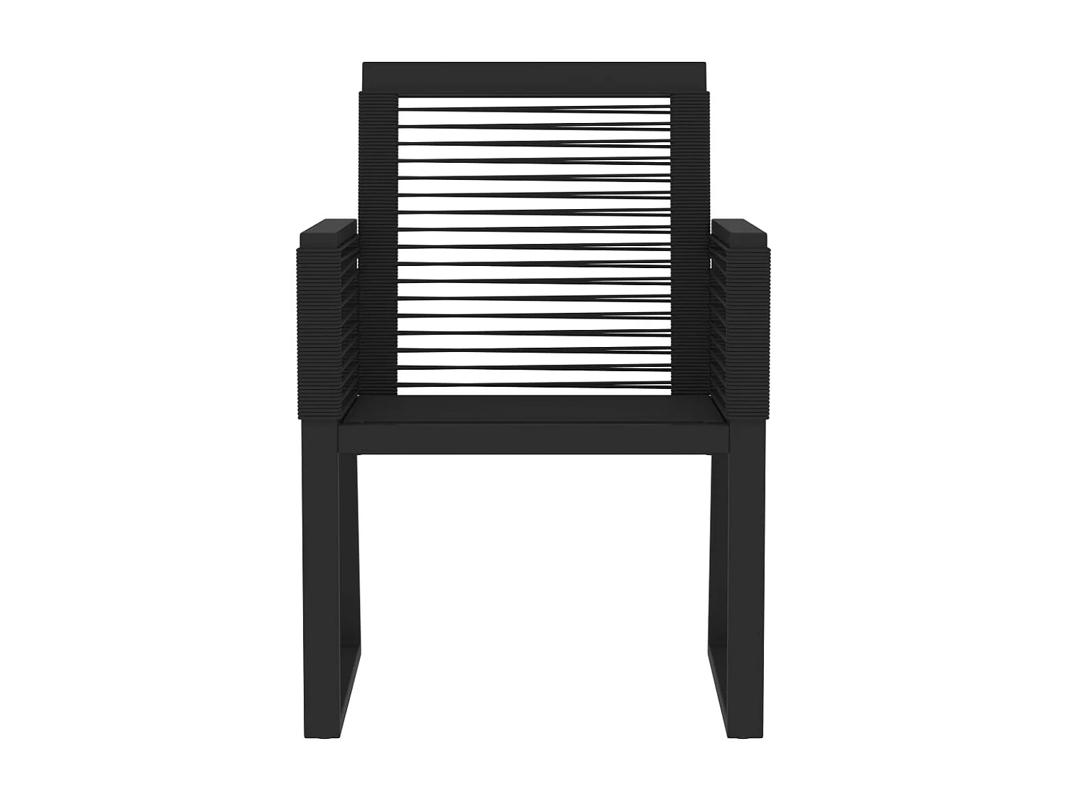 Set da Pranzo per Giardino 9 pz con Cuscini Nero