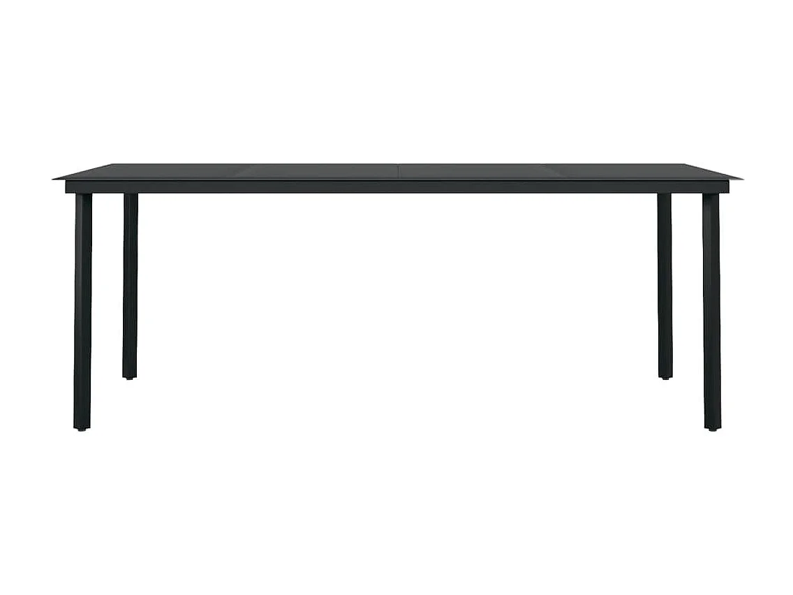 Set da Pranzo per Giardino 9 pz con Cuscini Nero