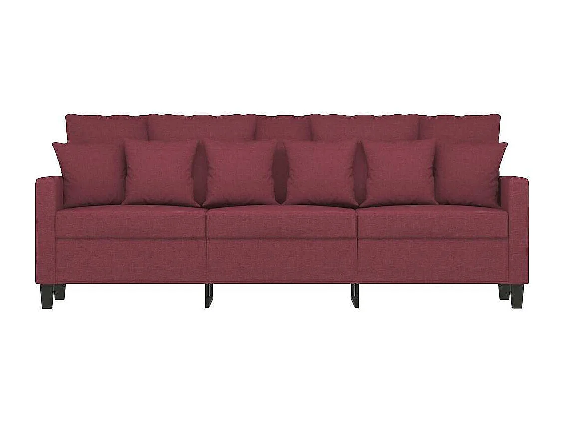 3-Sitzer-Sofa Weinrot 180 cm Stoff