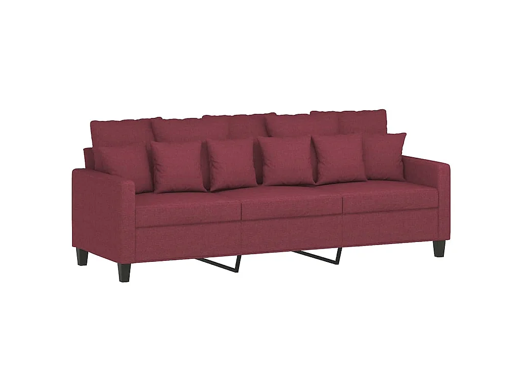 3-Sitzer-Sofa Weinrot 180 cm Stoff