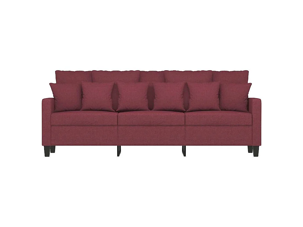 3-Sitzer-Sofa Weinrot 180 cm Stoff