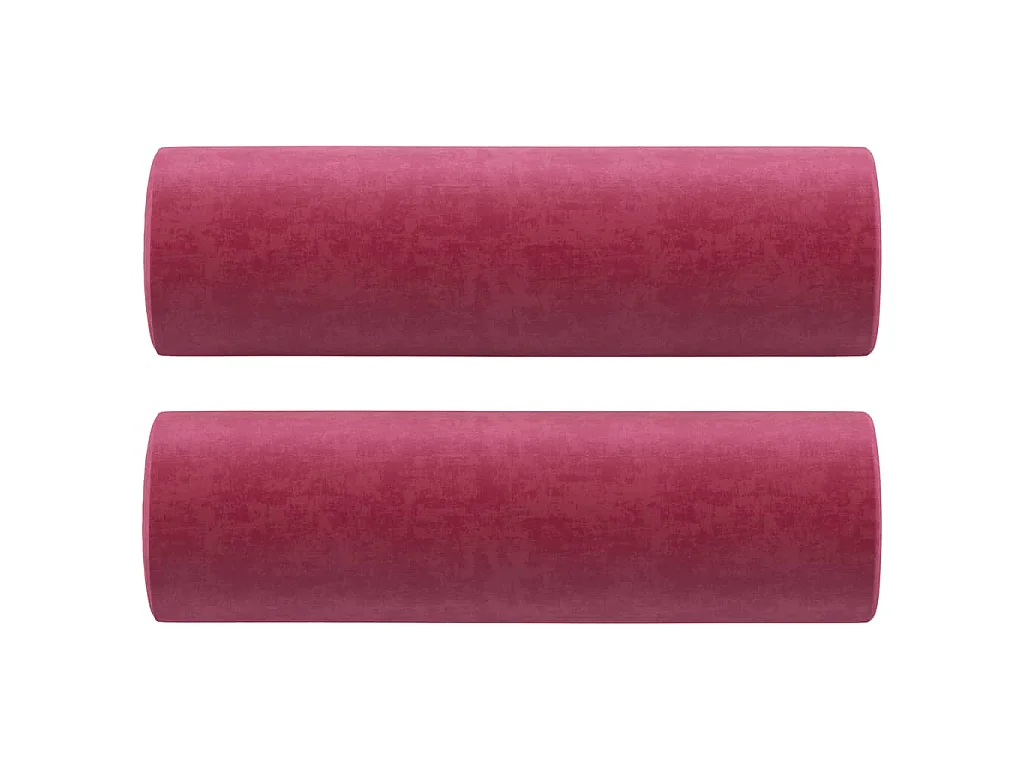 Sofá 3 lug. + almofadas decorativas 180cm veludo vermelho tinto