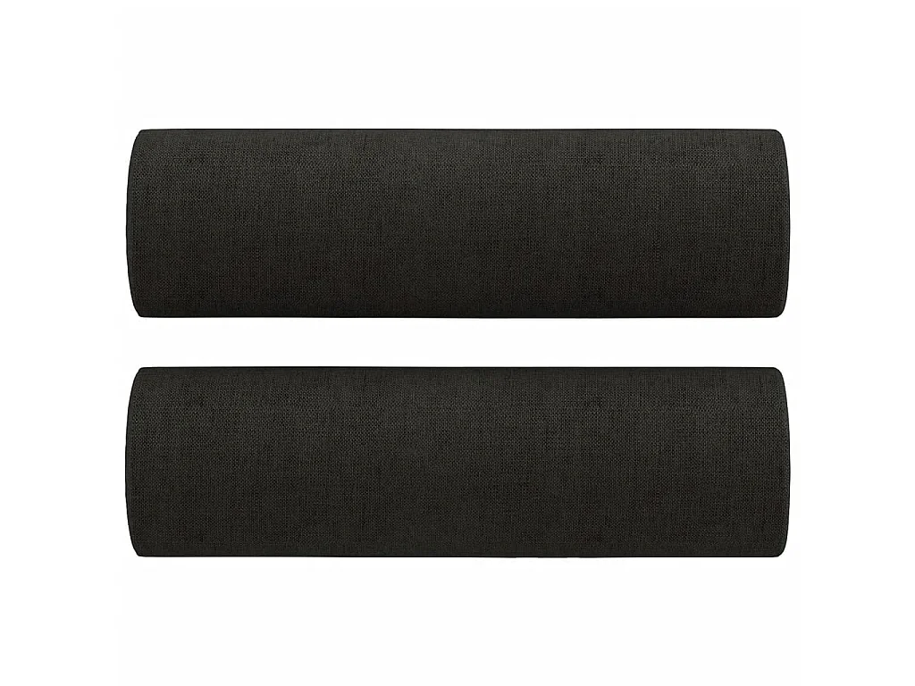 2-Sitzer-Sofa mit Zierkissen Schwarz 120 cm Stoff