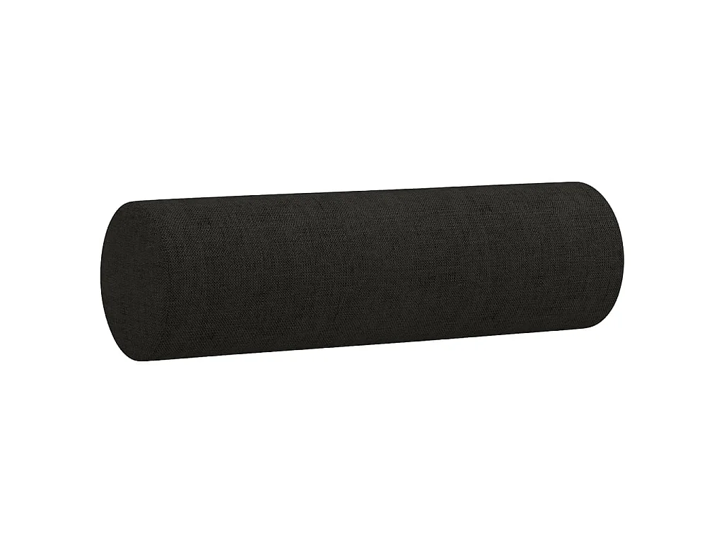 2-Sitzer-Sofa mit Zierkissen Schwarz 120 cm Stoff