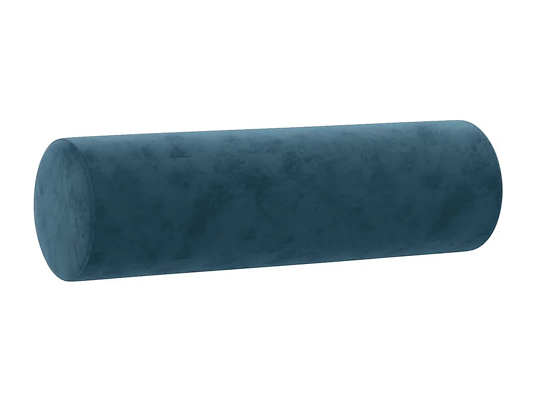 2-Sitzer-Sofa mit Zierkissen Blau 120 cm Samt