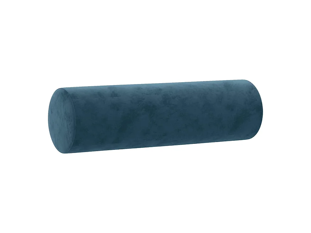 2-Sitzer-Sofa mit Zierkissen Blau 120 cm Samt