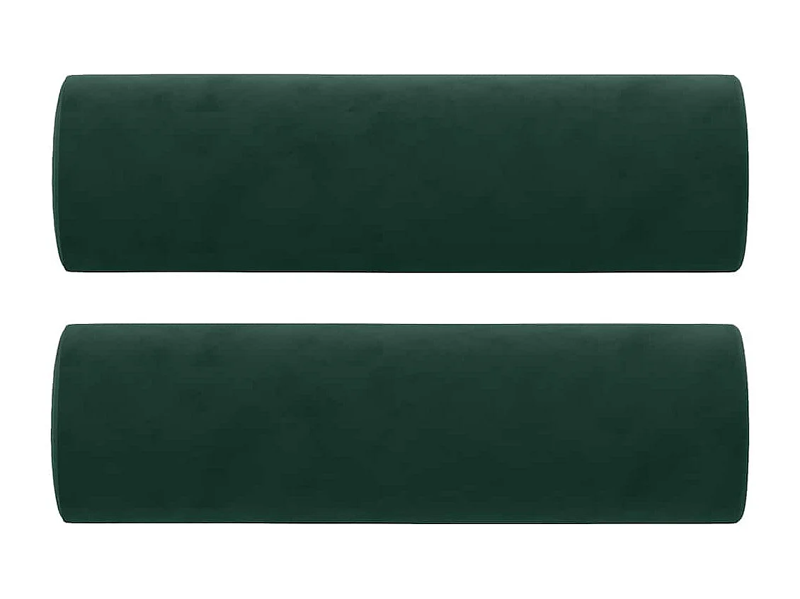 Canapé 2 places avec oreillers vert foncé 120 cm velours