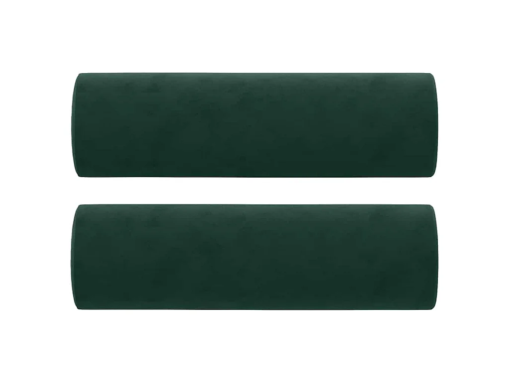 2-Sitzer-Sofa mit Zierkissen Dunkelgrün 120 cm Samt