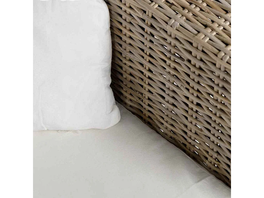 2-Sitzer Sofa Echtes Rattan