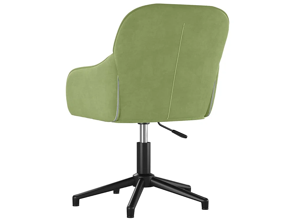 Sedia da Ufficio Girevole Verde Chiaro in Velluto