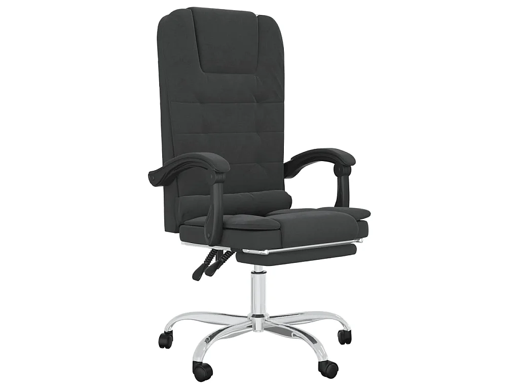 Fauteuil de massage inclinable de bureau Noir Similicuir