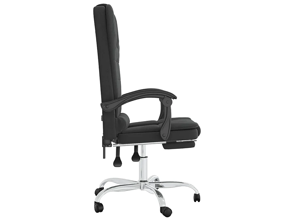 Fauteuil de massage inclinable de bureau Noir Similicuir
