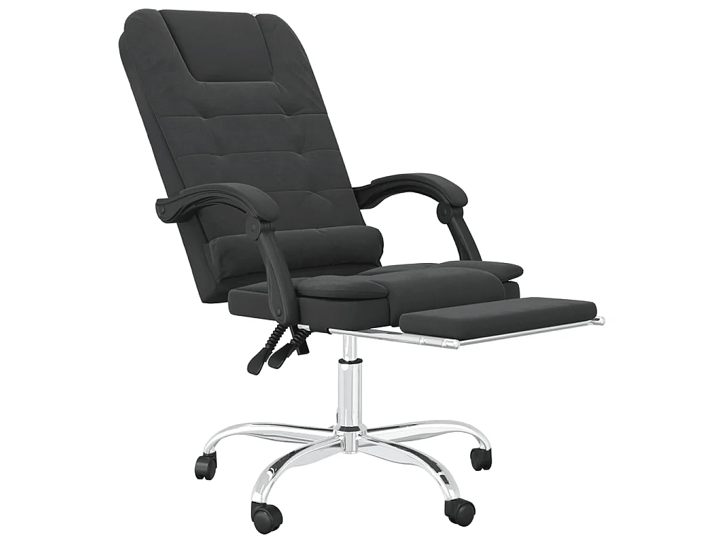 Fauteuil de massage inclinable de bureau Noir Similicuir