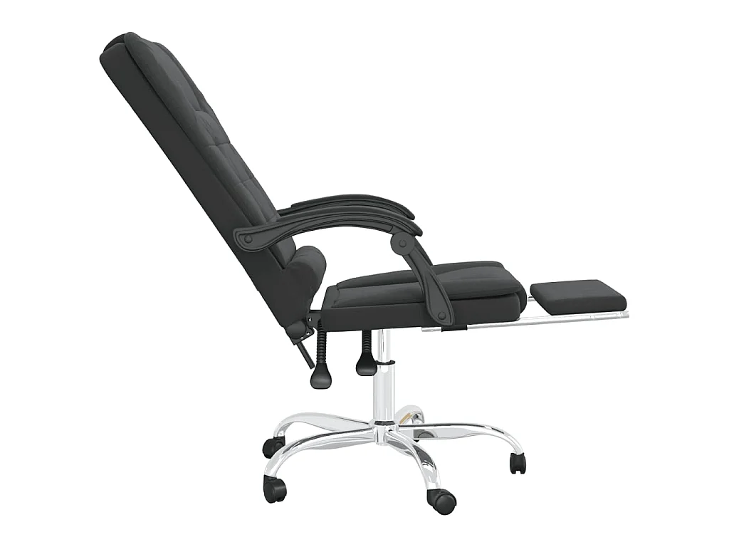 Fauteuil de massage inclinable de bureau Noir Similicuir