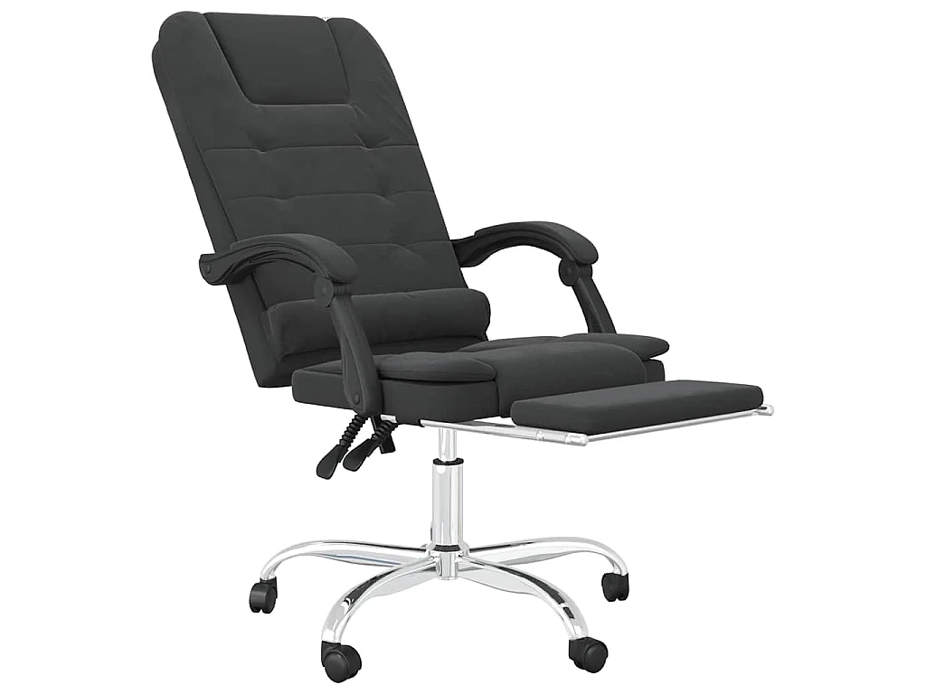 Fauteuil de massage inclinable de bureau Noir Similicuir